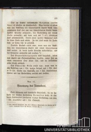 Nro. 16. Bereitung des Zinnobers.