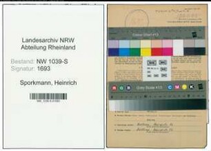 Entnazifizierung Heinrich Sporkmann , geb. 21.11.1897 (Maurermeister)