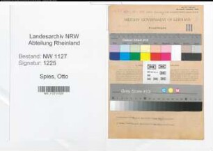 Entnazifizierung Otto Spies , geb. 21.04.1899 (Ingenieur)