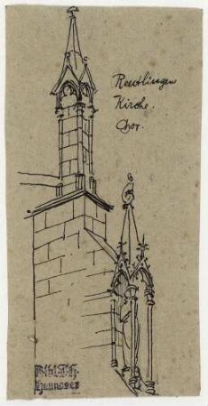 Kirche in Reutlingen, Fialen vom Chor