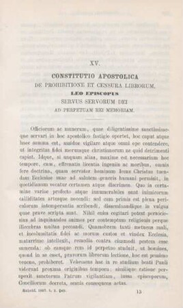 193-205 Constitutio apostolica de prohibitione et censura librorum