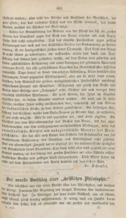 625-635 Der neueste Vorschlag einer "christlichen Philosophie"