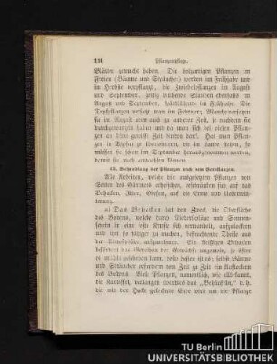 43. Behandlung der Pflanzen nach dem Verpflanzen.
