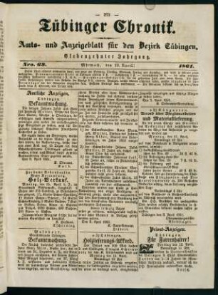 273-292, 10. April (Nr. 69) - 16. April (Nr. 73)