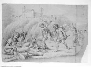 Concorso Accademico 1663, seconda classe della pittura: Der Hirte Faustulus findet Romulus und Remus auf