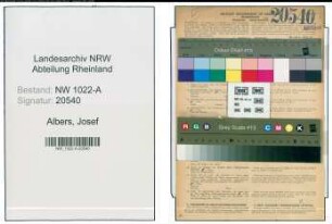Entnazifizierung Josef Albers , geb. 02.02.1881 (Mechanikermeister)