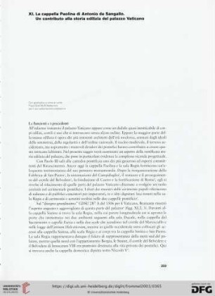 La cappella Paolina di Antonio da Sangallo. Un contributo alla storia edilizia del palazzo Vaticano