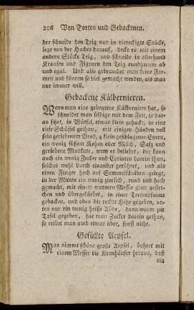 Gefüllte Aepfel. - Kirschen- und Johannisbeerensaft.