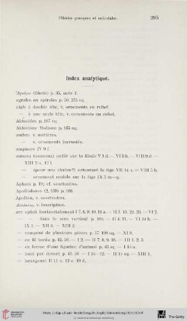 Index analytique