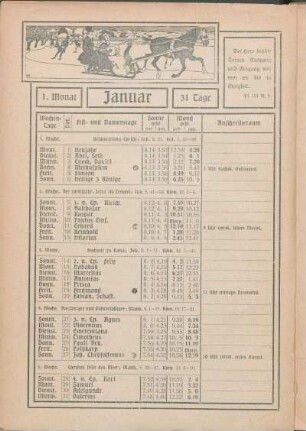 1. Monat Januar [bis 12. Monat Dezember]