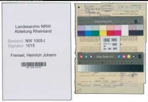 Entnazifizierung Heinrich Johann Frensel , geb. 06.03.1903 (Richtmeister)