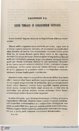 Fasciculus 2A: Cavum thoracis in longitudinem diffissum