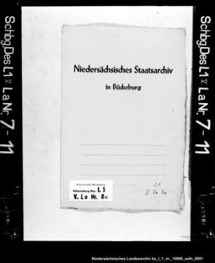 Summarisches Verzeichnis der bewohnten und wüsten Feuer- stellen in den Ämtern Sachsenhagen, Bokeloh und Hagenburg