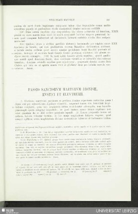 Passio Sanctorum Martyrum Dionisii, Rustici Et Eleutherii