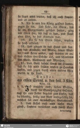 [Am ersten Sonntage nach den heiligen drey Koenigen]