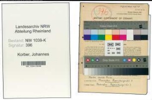 Entnazifizierung Johannes Korber , geb. 15.02.1896 (Beamter)