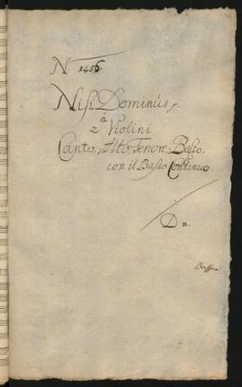 Nisi Dominus; V (4), strings, bc; D-Dur
