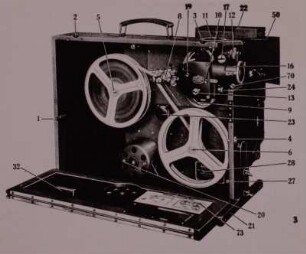 Zeiss-Ikon-B-Koffer, geöffnet