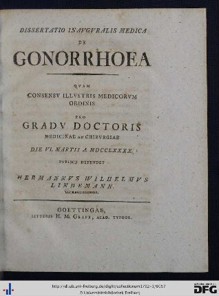 De Gonorrhoea.
