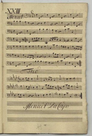 23. Anonymus, Menuette, F-Dur