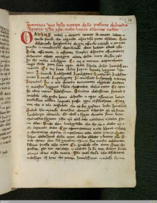 Incomincia vno bello trattato della passione del nostro signore iesu Cristo