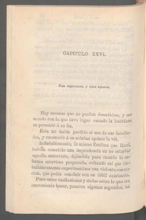 Capítulo XXVI. - Una esperanza y más apuros.