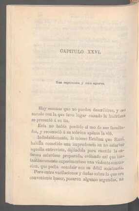 Capítulo XXVI. - Una esperanza y más apuros.