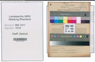 Entnazifizierung Gertrud Harff , geb. 09.10.1900 ()