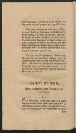 Dritter Abschnitt. Von Untersuchung und Bestrafung der Unterschleife.