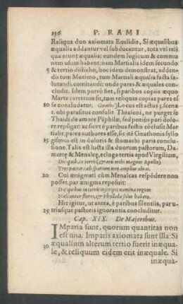 Cap. XIX. De Maioribus.
