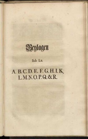 Beylagen Sub. Lit. [...]