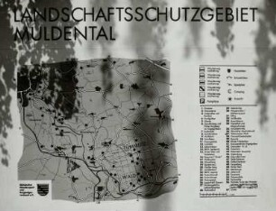 Wanderkarte "Landschaftsschutzgebiet Muldental" am Bahnhof Großbothen