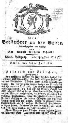 30. Stueck, 26. Juli 1830