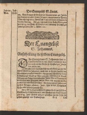 Der Evangelist S. Johannes.