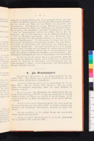 D. Für Wohltätigkeit.