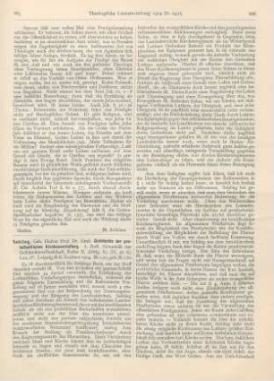 665-667 [Rezension] Sehling, Emil, Geschichte der protestantischen Kirchenverfassung. 2. Aufl
