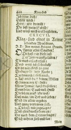Klag-Lied eines in Armut lebenden Menschens.