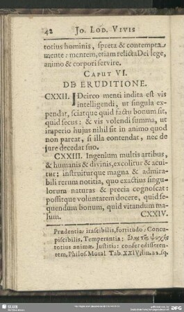 Caput VI. De Eruditione
