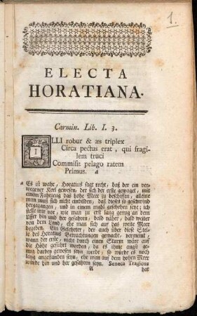Electa Horatiana.