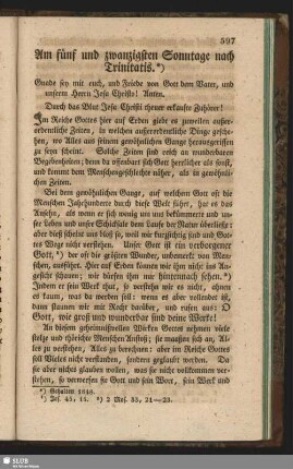 Am fünf und zwanzigsten Sonntage nach Trinitatis
