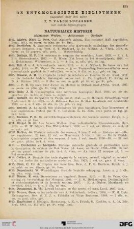Natuurlijke Historie (Nr. 4601-5024)