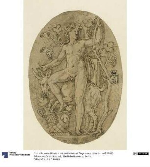 Bacchus mit Weinrebe und Ziegenbock