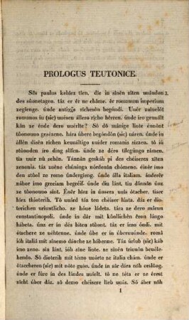 Althochdeutsche, dem Anfange des 11ten Jahrhunderts angehörige Übersetzung und Erläuterung der von Boethius verfaßten 5 Bücher