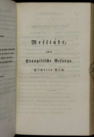 Messiáde, oder Evangêlische Gesänge. Sêchstes Bûch.