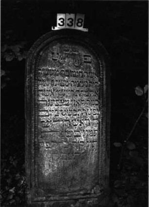 Grabstein 338 (Index: 99898027) Maße HxBxT: 120x53x13 cm Besonderheit: kulturhistorisch wertvoll / künstl.-formale Gründe: Grabstein 338