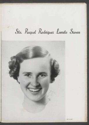 [Fotografía de] Sta. Raquel Rodríguez Larreta Sienra