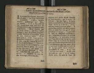 Lettre de recommendation du seu Mons. le Cardinal Richelieu au Duc de Savoy