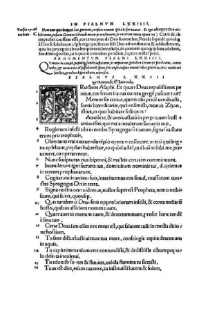 Psalmvs LXXIIII.