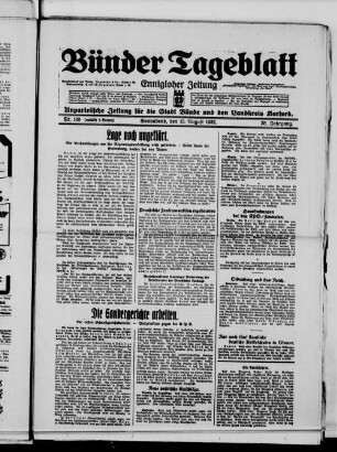 Bünder Tageblatt. 1901-1942
