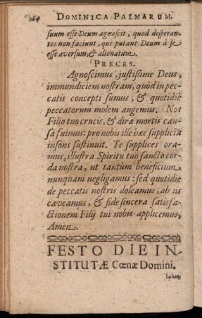 Festo Die Institutæ Cœnæ Domini.